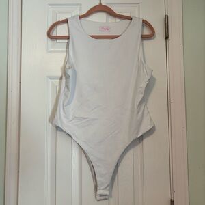 Pink Lily White Bodysuit